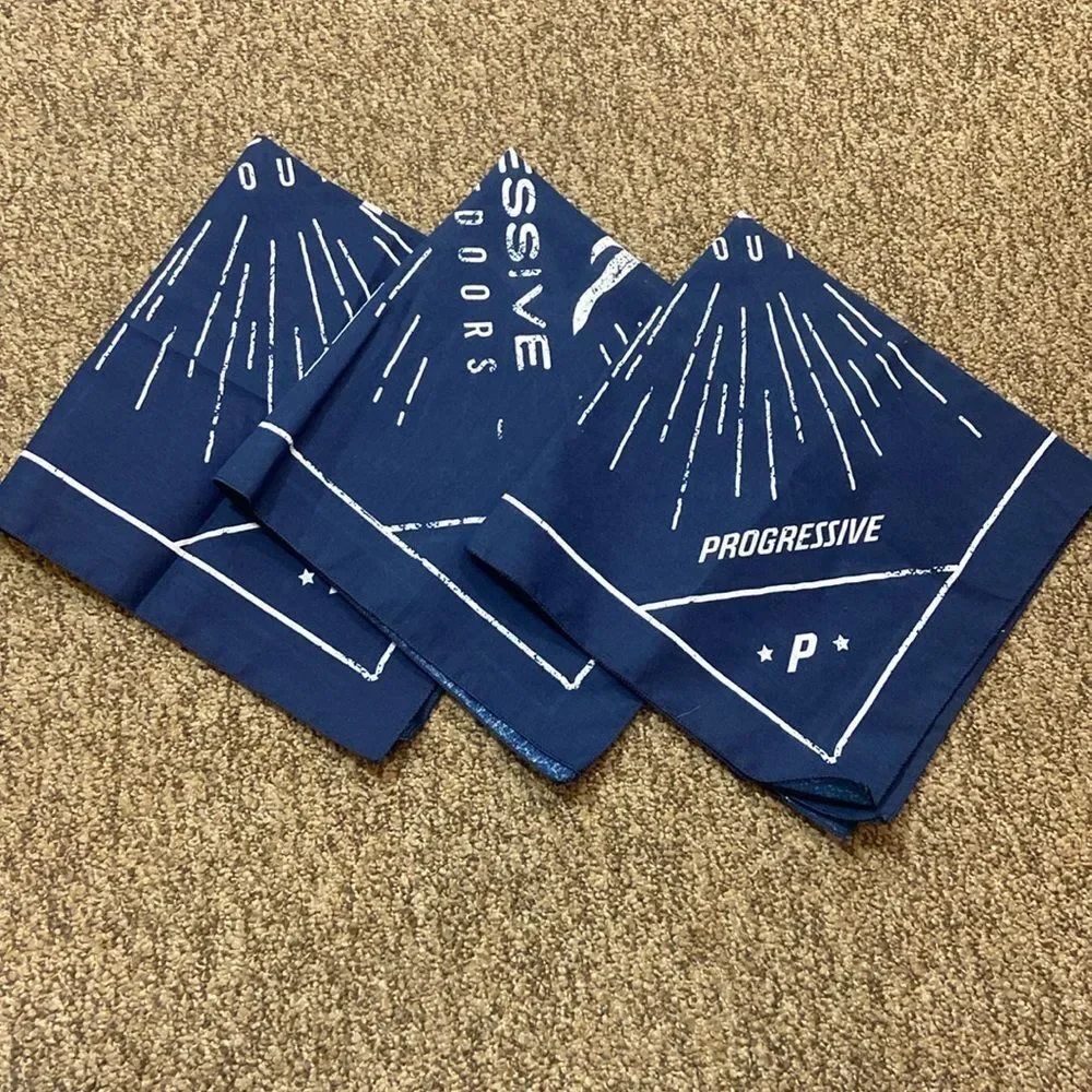 Lot 3 Blue Progressive Outdoors Bandana